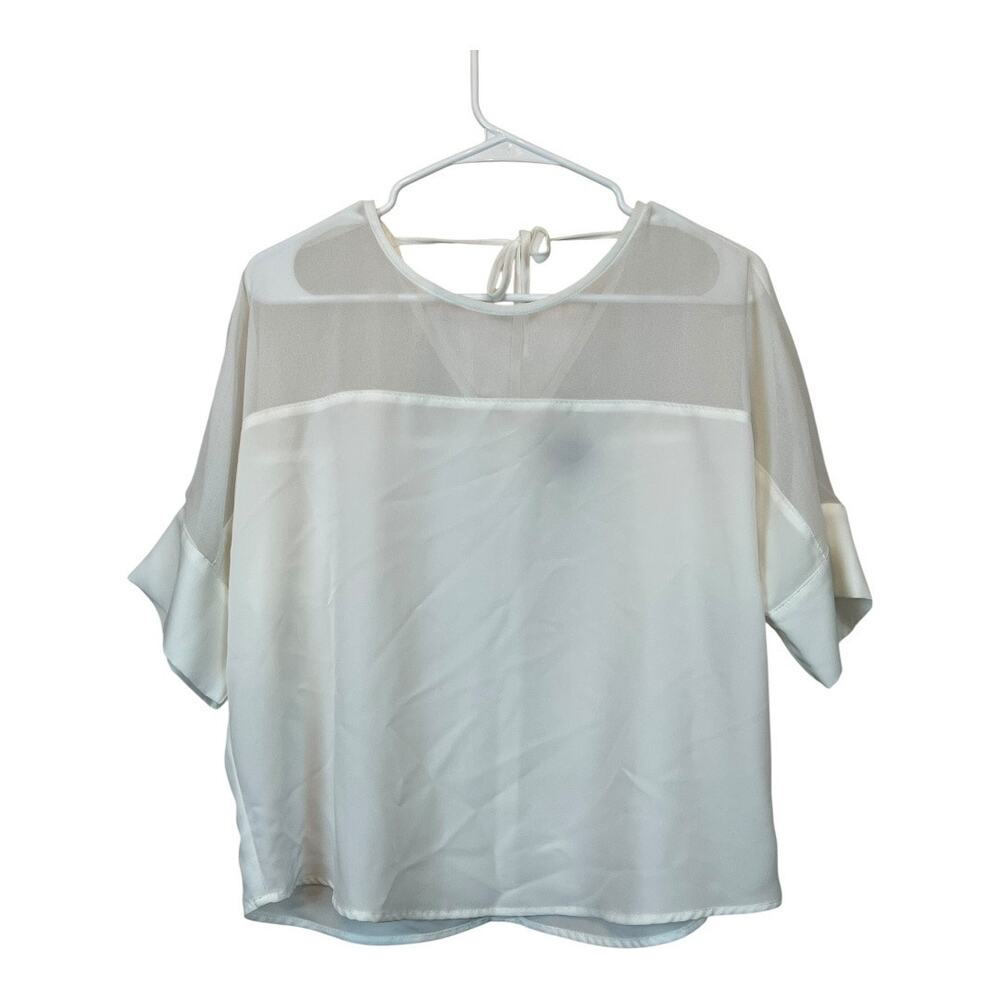 Lulus Lulu's White Blouse Shirt Boxy Loose Casual Comfy Lightweight Summer Small